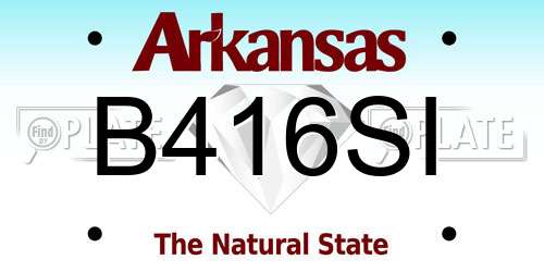 B416SI Arkansas License Plate
