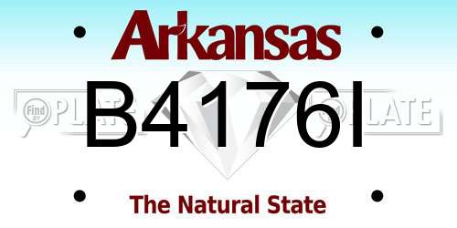 B4176I Arkansas License Plate