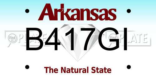 B417GI Arkansas License Plate