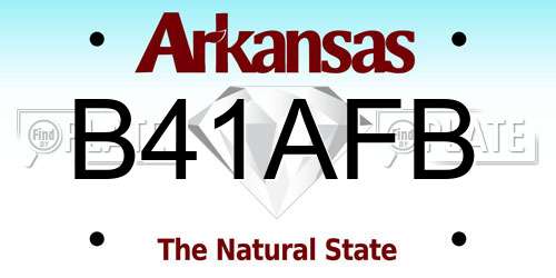 B41AFB Arkansas License Plate