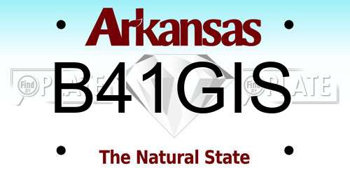 B41GIS Arkansas License Plate