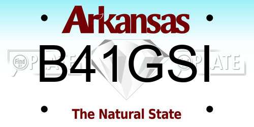 B41GSI Arkansas License Plate