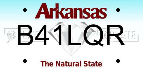 B41LQR Arkansas License Plate