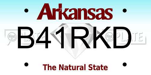 B41RKD Arkansas License Plate