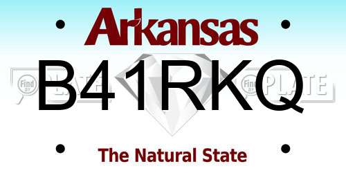 B41RKQ Arkansas License Plate