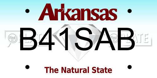 B41SAB Arkansas License Plate