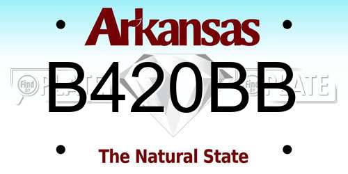 B420BB Arkansas License Plate