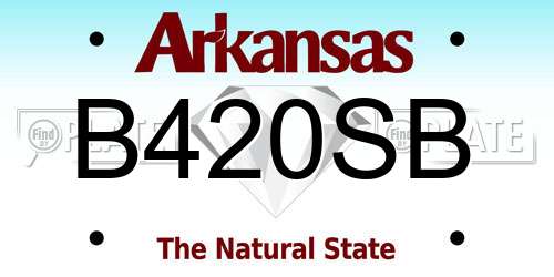 B420SB Arkansas License Plate