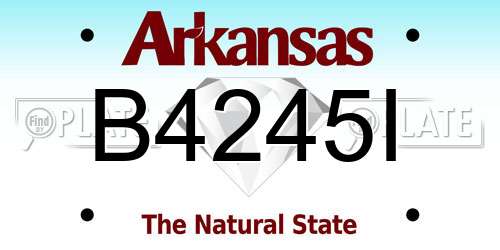 B4245I Arkansas License Plate