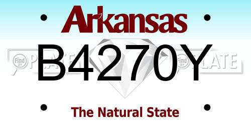 B4270Y Arkansas License Plate