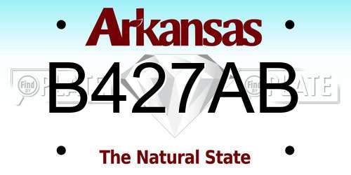 B427AB Arkansas License Plate