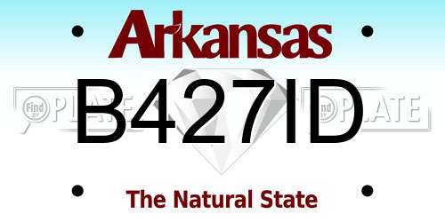 B427ID Arkansas License Plate