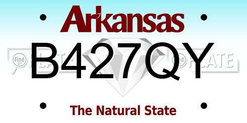 B427QY Arkansas License Plate