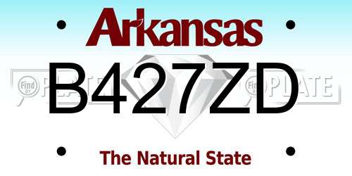 B427ZD Arkansas License Plate