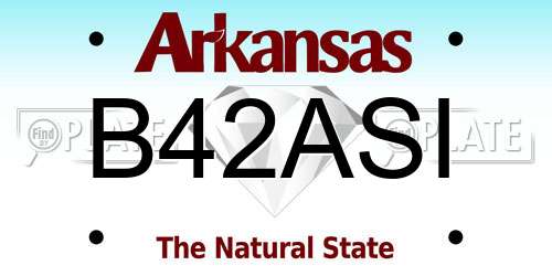 B42ASI Arkansas License Plate