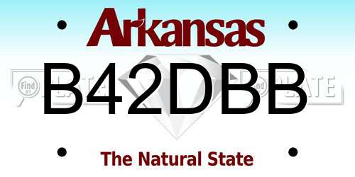 B42DBB Arkansas License Plate