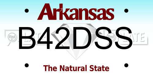B42DSS Arkansas License Plate