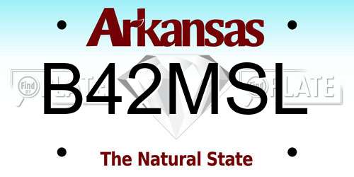B42MSL Arkansas License Plate