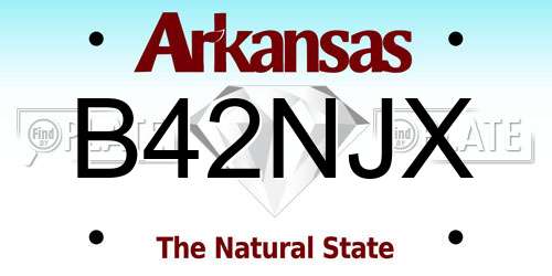 B42NJX Arkansas License Plate