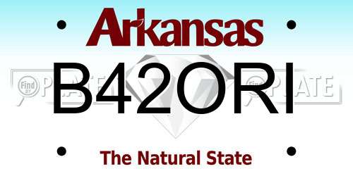 B42ORI Arkansas License Plate