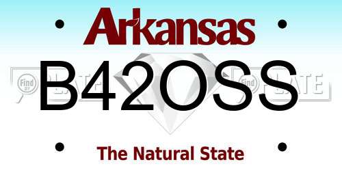 B42OSS Arkansas License Plate