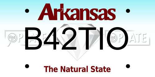 B42TIO Arkansas License Plate