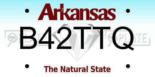 B42TTQ Arkansas License Plate
