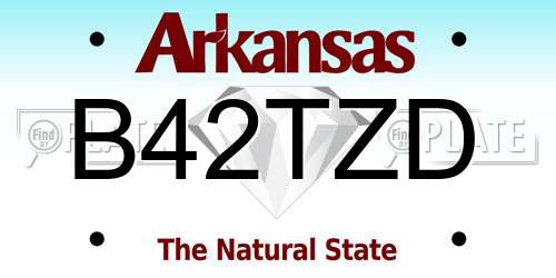 B42TZD Arkansas License Plate