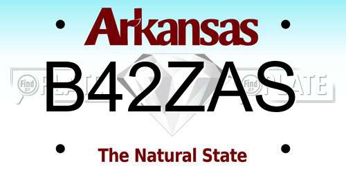 B42ZAS Arkansas License Plate
