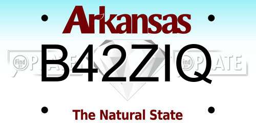 B42ZIQ Arkansas License Plate