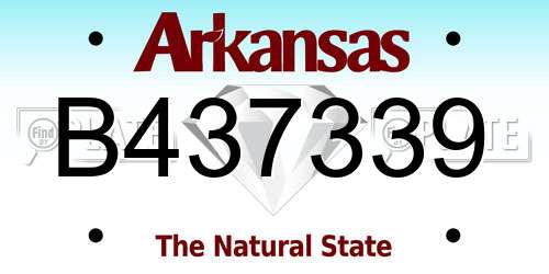 B437339 Arkansas License Plate