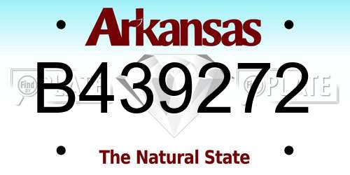 B439272 Arkansas License Plate