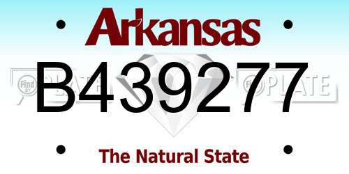 B439277 Arkansas License Plate