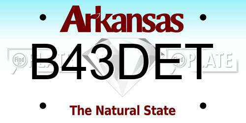 B43DET Arkansas License Plate