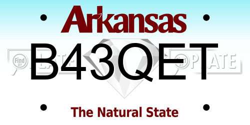 B43QET Arkansas License Plate