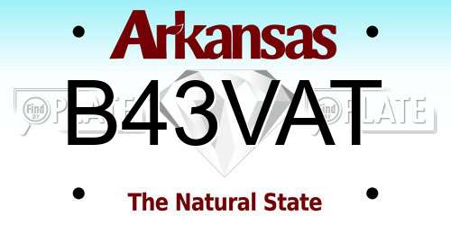 B43VAT Arkansas License Plate