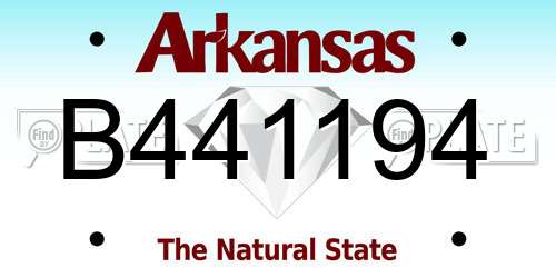 B441194 Arkansas License Plate