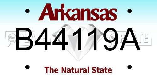 B44119A Arkansas License Plate