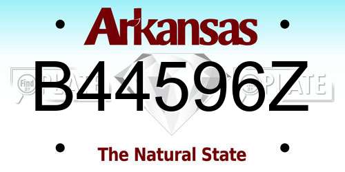 B44596Z Arkansas License Plate
