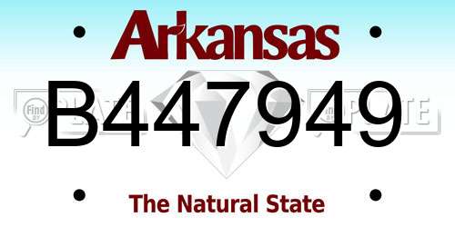 B447949 Arkansas License Plate