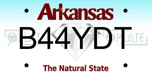 B44YDT Arkansas License Plate