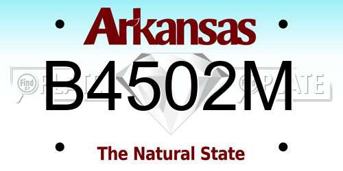B4502M Arkansas License Plate