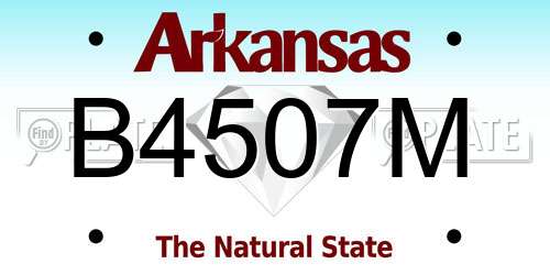 B4507M Arkansas License Plate