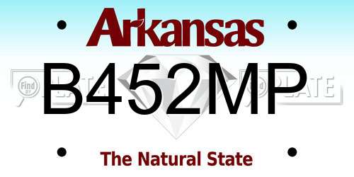 B452MP Arkansas License Plate
