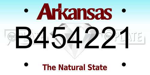 B454221 Arkansas License Plate
