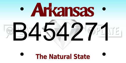 B454271 Arkansas License Plate