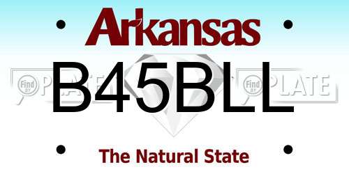 B45BLL Arkansas License Plate