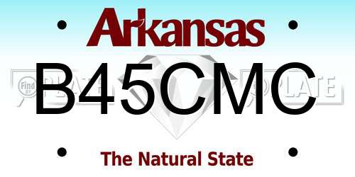 B45CMC Arkansas License Plate