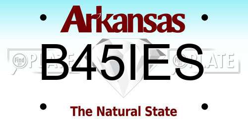 B45IES Arkansas License Plate