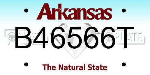 B46566T Arkansas License Plate